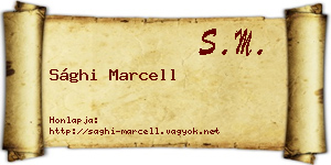 Sághi Marcell névjegykártya