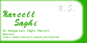 marcell saghi business card